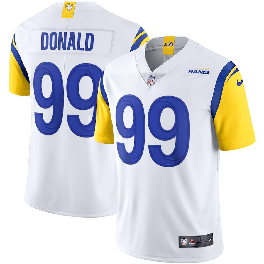 Men Los Angeles Rams 99 Aaron Donald Nike White Alternate Vapor Limited NFL Jersey